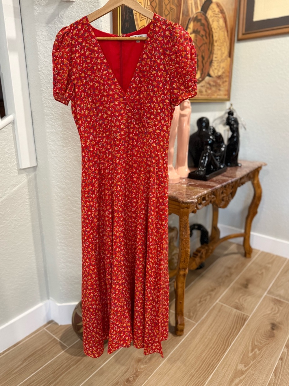 Madewell Puff-Sleeve Midi Dress